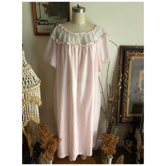 Vintage Dresses Cottagecore Blush Pink Peasant Gown Boho Dress Poshmark